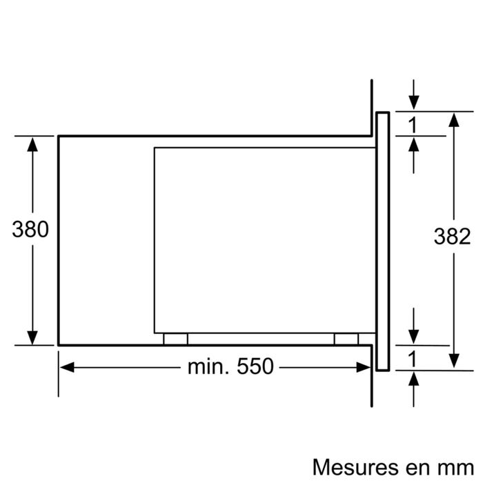 Micro-ondes encastrable - Noir - 25 L - Monofonction - 900 W - Bosch 2