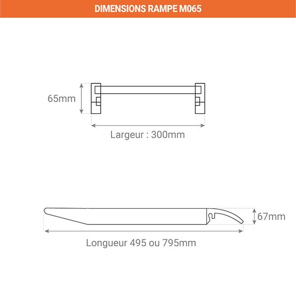 Rampe pour container - Largeur 215mm - Franchissement de trottoir de 120 à 160mm - Prix Unitaire - M065/05SH 1