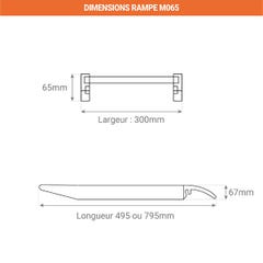 Rampe pour container - Largeur 215mm - Franchissement de trottoir de 120 à 160mm - Prix Unitaire - M065/05SH 1