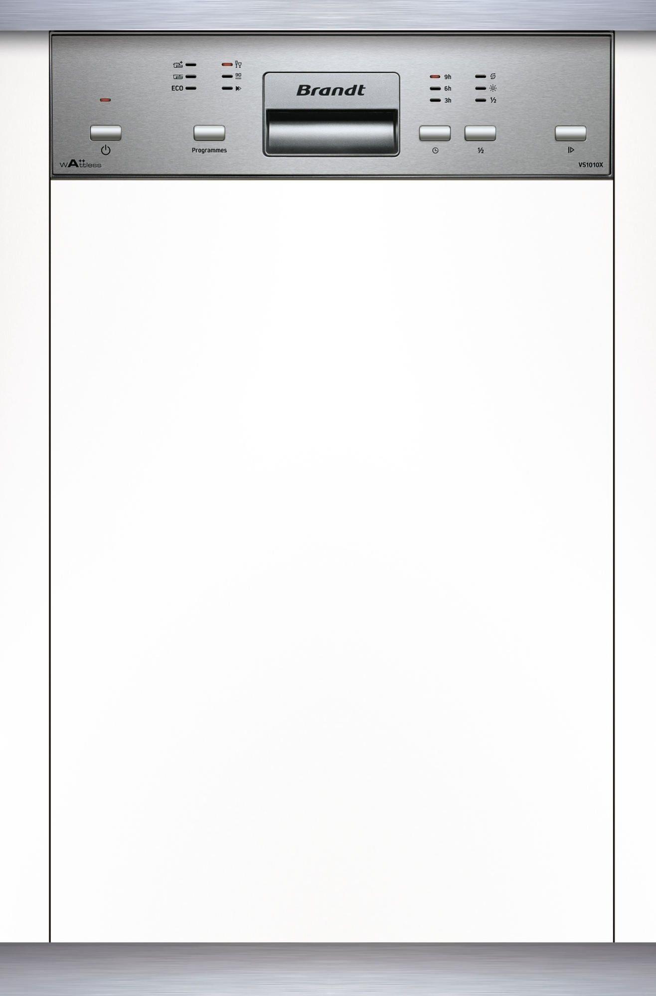 Lave-vaisselle encastrable BRANDT 10 Couverts 45cm E, VS 1010 X