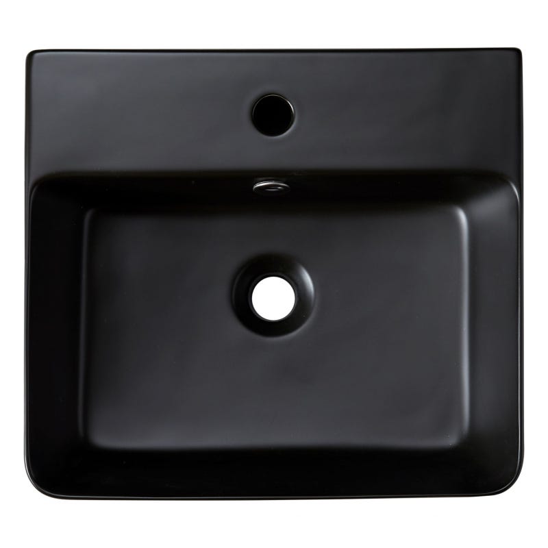 Vasque à poser Corfou noire rectangle 42x46cm 3