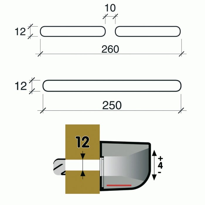 Kit d'entrée d'air aéro-acoustique coloris blanc type HF 2238 pour menuiserie 1