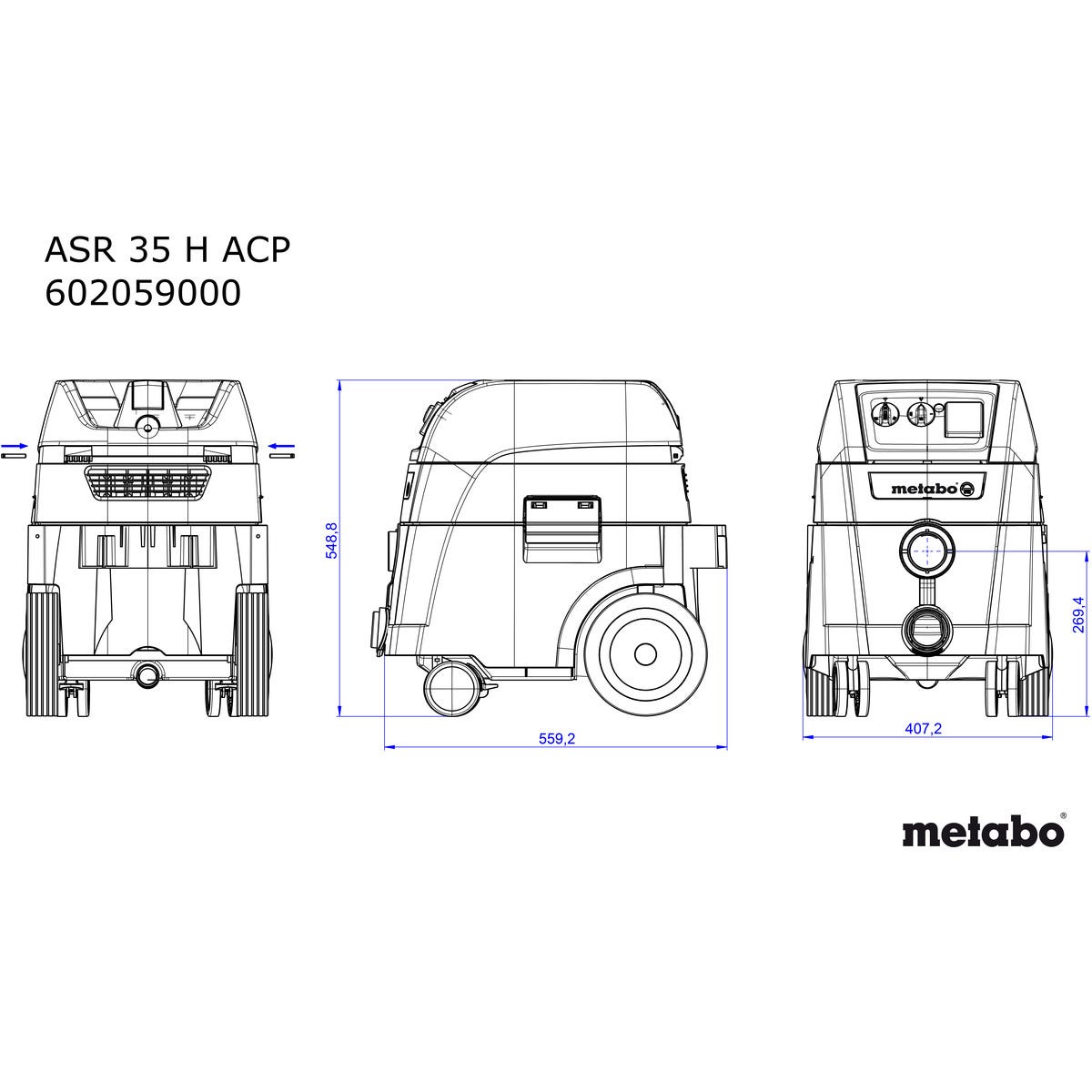 Aspirateur ASR 35 H ACP - Dépression 270 hPa - Volume du réservoir 35L 3