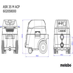 Aspirateur eau et poussières ASR 35 M ACP 35l 1400W Metabo 8