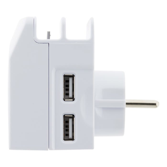 Chargeur multifonctions - 1 prise 16A + 2 USB + micro USB - Zenitech 2