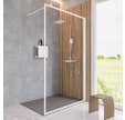 Schulte paroi de douche à l'italienne, 120 x 200 cm, verre 6 mm transparent anticalcaire, profilé blanc mat à clipser, Walk In style industriel