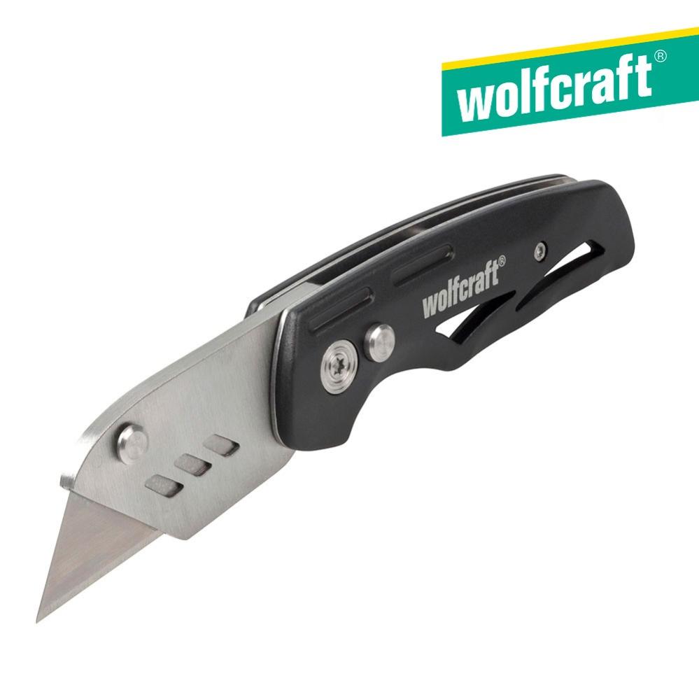 COUTEAU DE POCHE LOISIR AVEC LAME TRAPÉZODALE PLIANTE 4104000. WOLFCRAFT