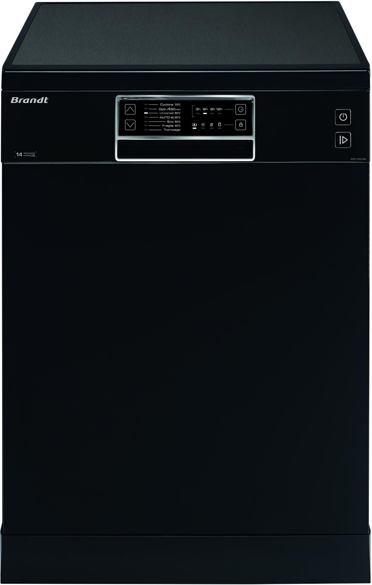 Lave-vaisselle pose libre BRANDT 14 Couverts 59.8cm D, DSF14524B
