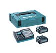 Pack makita 2 batteries bl4025 40v 2.5 ah + chargeur dc40ra en makpac1- 191j81-6