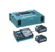 Pack makita 2 batteries bl4025 40v 2.5 ah + chargeur dc40ra en makpac1- 191j81-6