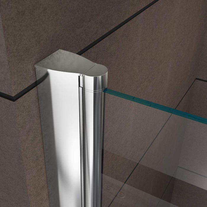 GINA Porte de douche H 180 cm largeur réglable 100 à 104 cm verre semi-opaque 3