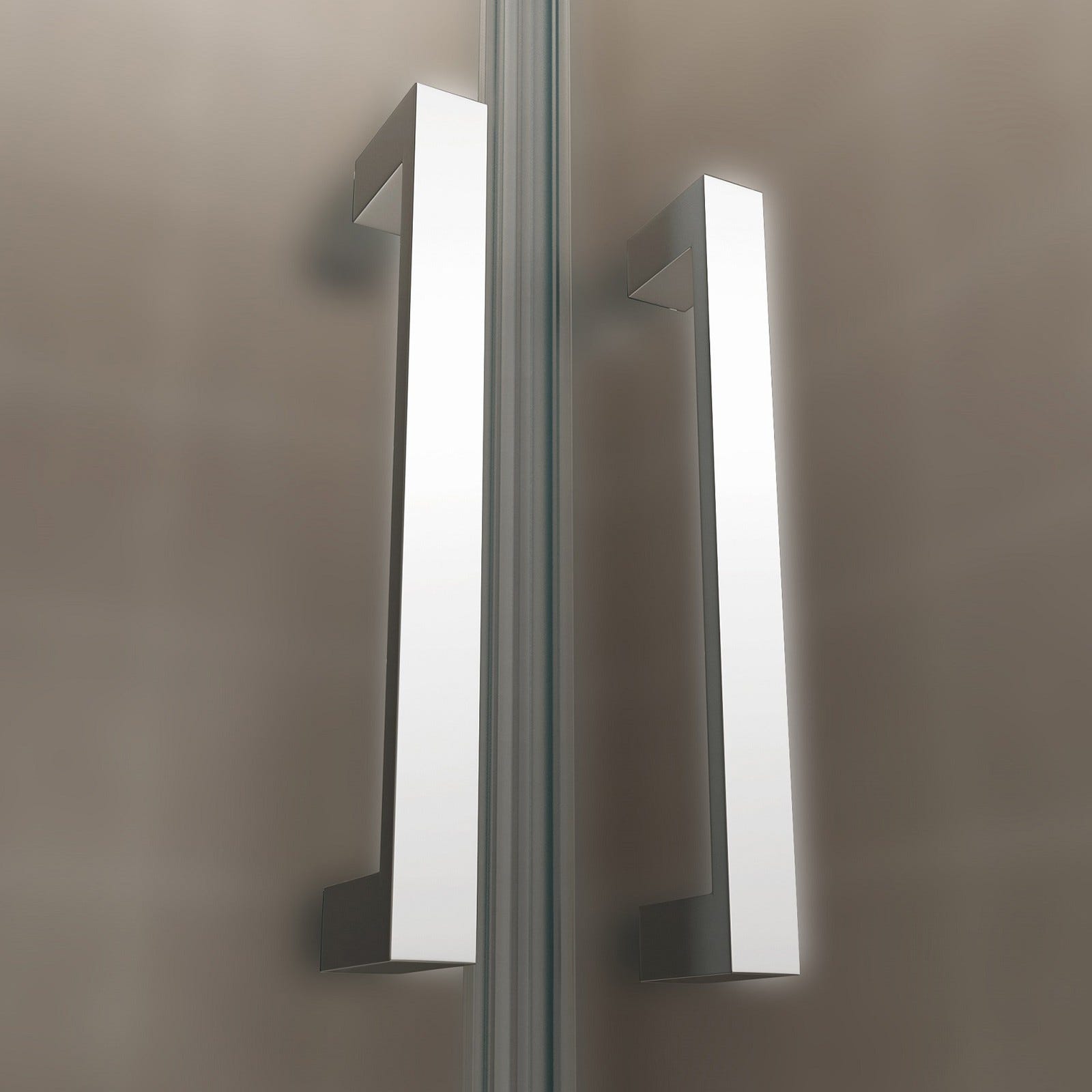 KAYA Porte de douche H 180 largeur réglable 74 à 77 cm verre opaque 4