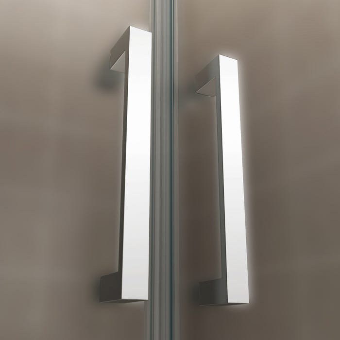 KAYA Porte de douche H 180 largeur réglable 92 à 95 cm verre opaque 4