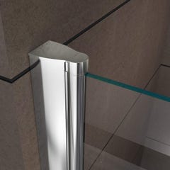 GINA Porte de douche H 180 cm largeur réglable 72 à 76 cm verre semi-opaque 3