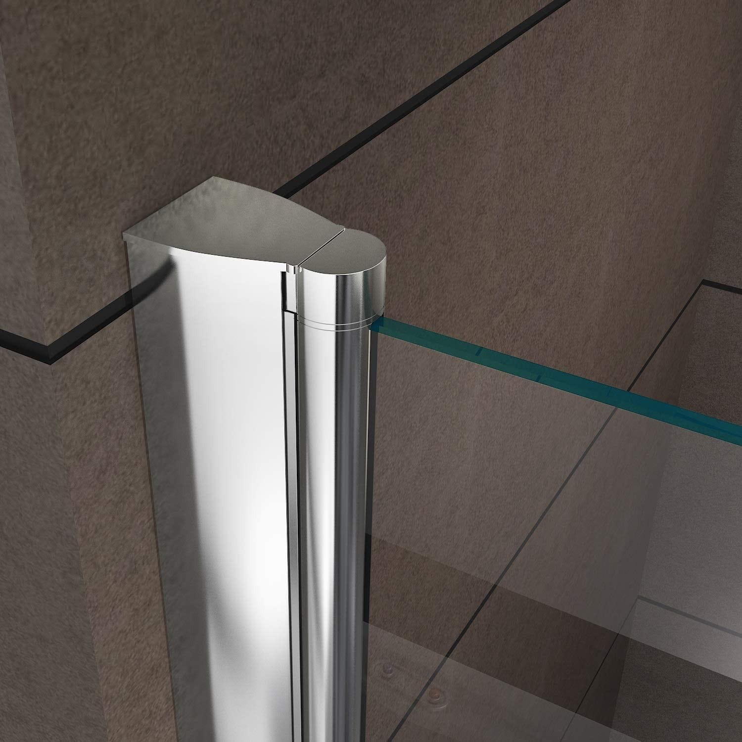 GINA Porte de douche H 180 cm largeur réglable 76 à 80 cm verre semi-opaque 3