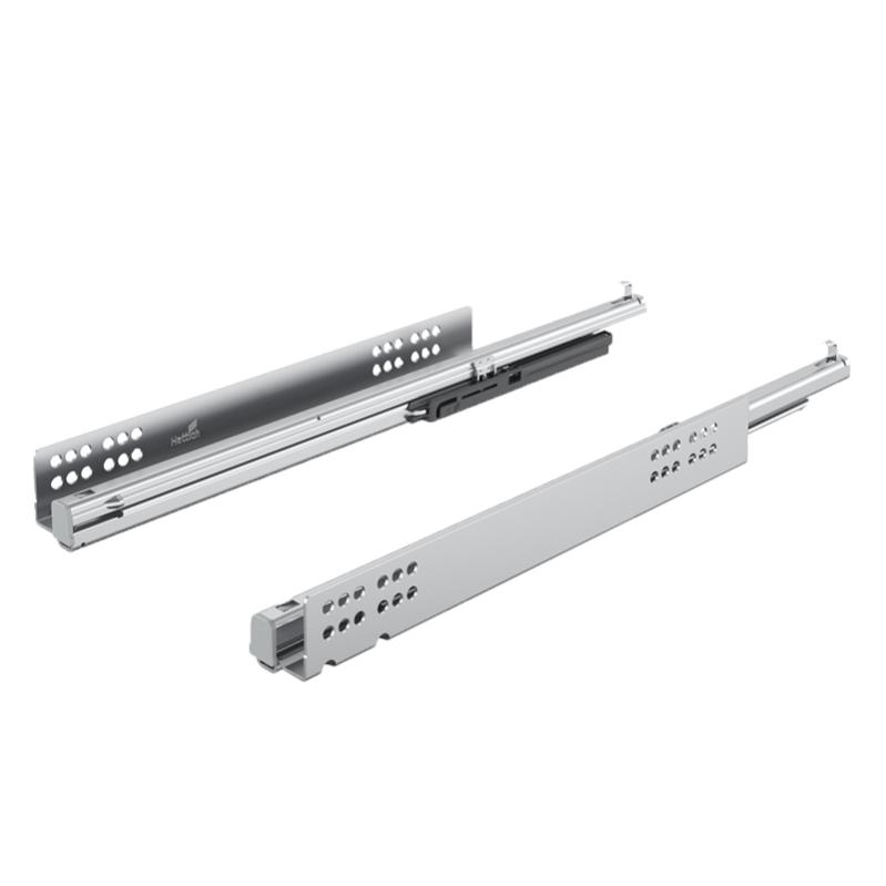 Coulisse bois quadro v6 avec silent system - Profondeur intérieur de caisson mini : 293 mm - Longueur : 280 mm - HETTICH