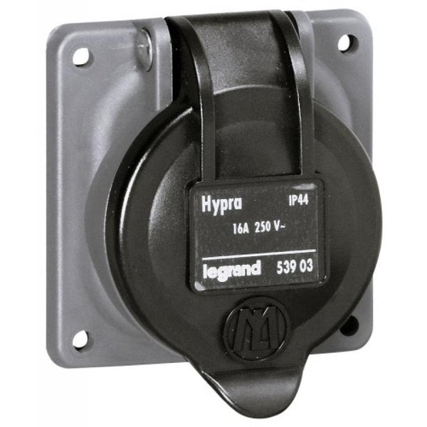 Socle tableau Hypra IP44 16A 250V 2P+T brochage dom plastique 0