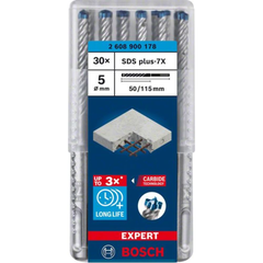 30 forets béton pour perforateur SDS-Plus 7X 5 x 50 x 115mm - BOSCH EXPERT - 2608900178 5