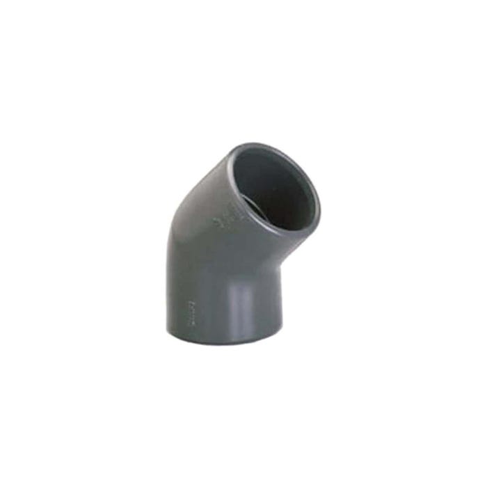 Coude PVC Pression PLASSON - À coller - 45° - Diamètre 63 mm - Femelle-femelle - 39361J 0