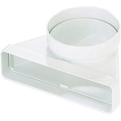 Coude mixte pvc - Décor : Blanc - Section : 55 x 220 mm - Matériau : PVC - S&P