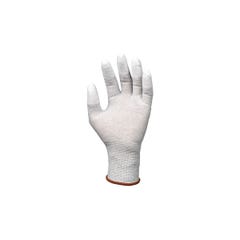 Lot de 10 paires de gants Eurolite EST80 13G polyester/carbone PU bouts de doigts - Coverguard - Taille M-8 1