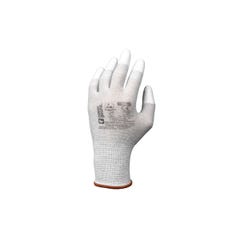 Lot de 10 paires de gants Eurolite EST80 13G polyester/carbone PU bouts de doigts - Coverguard - Taille XS-6 0