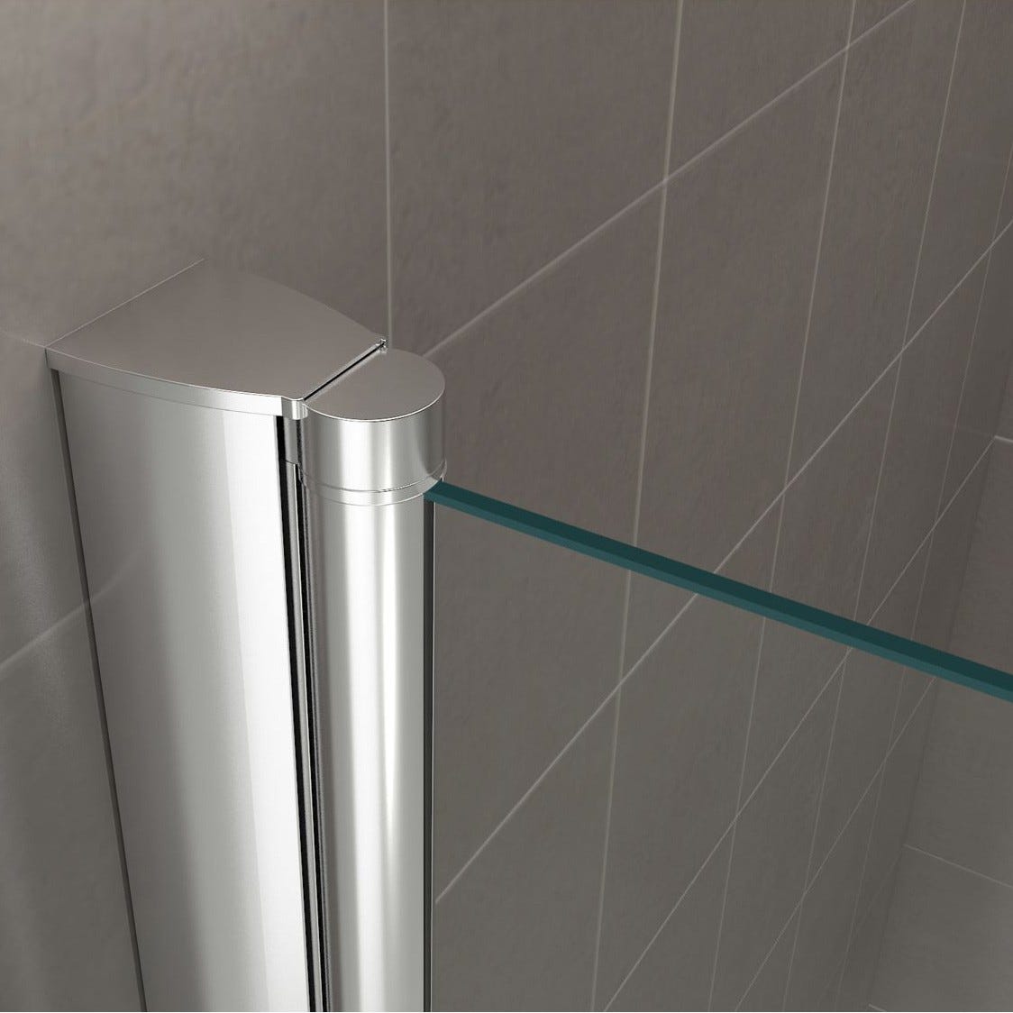 GINA Porte de douche H 180 cm largeur réglable 68 à 72 cm verre transparent 3
