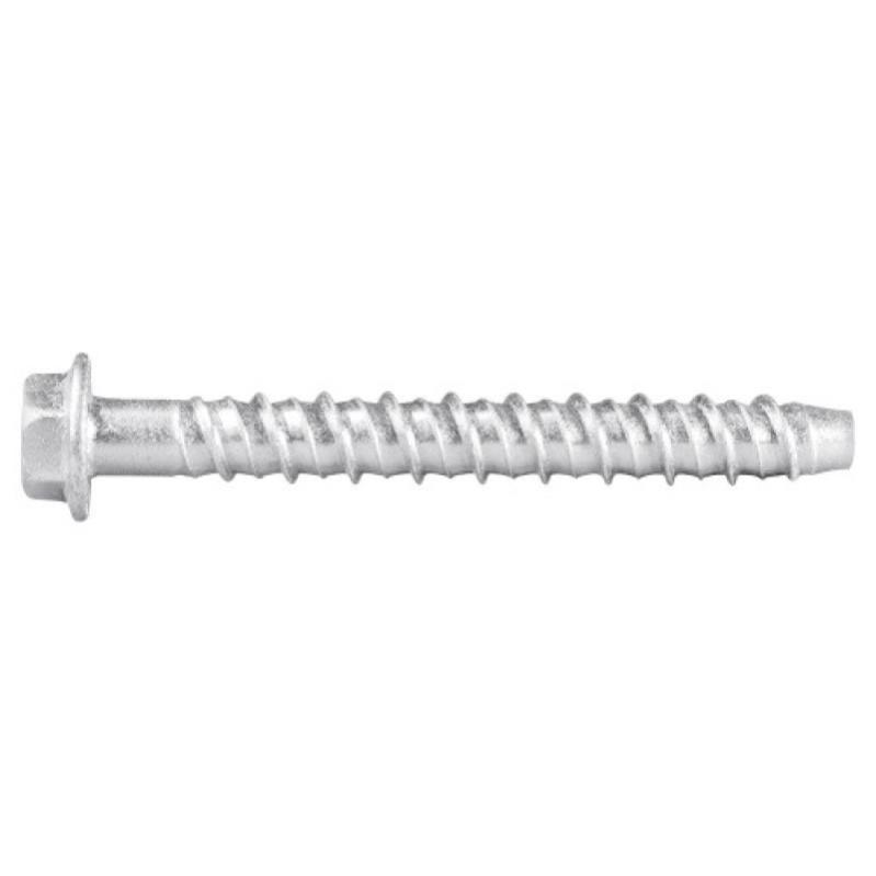 Vis à béton R-LX tête hexagonale 10x75 mm à embase acier zingué boîte de 100 pièces