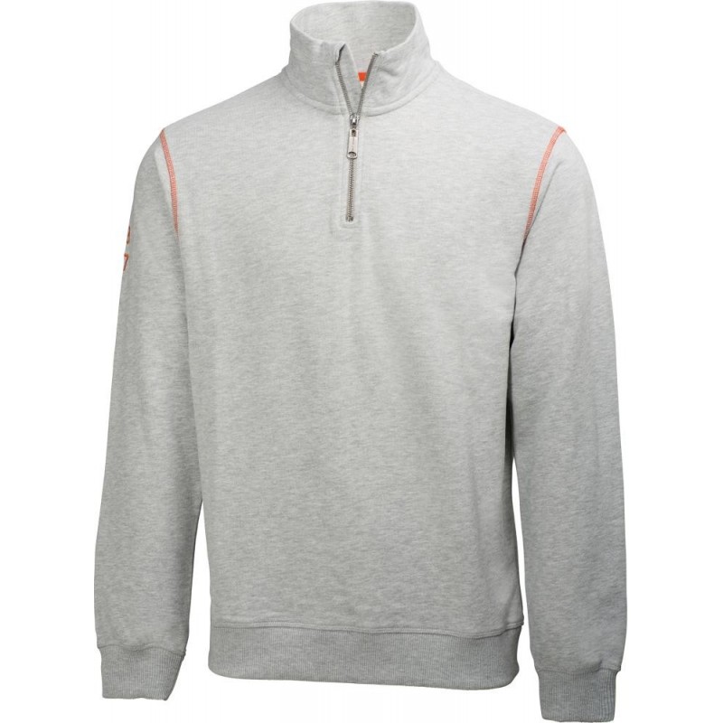 Sweat Oxford, Taille XL, gris-melliert