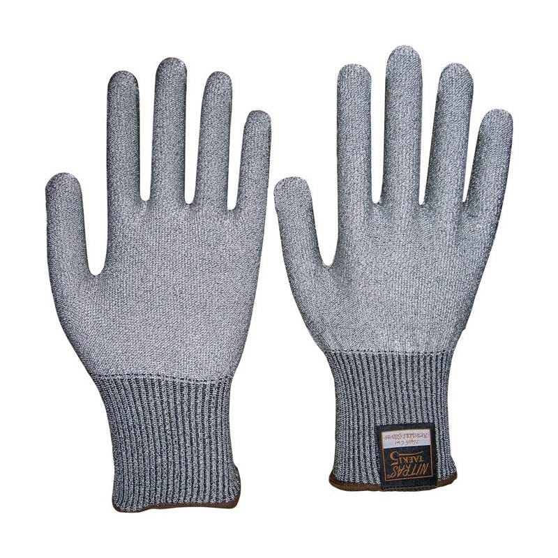 Gant de protection contre les coupures Taeki taille L (8) gris EN 420, EN 388, EN 407 catégorie EPI II fibre spéciale TAEKI 10 paires NITRAS (Par 10) 0