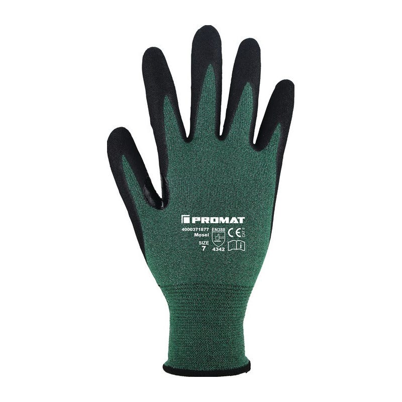 Gant de protection contre les coupures Mosel taille 8 vert/noir EN 388 HDPE/fibr (Par 10) 0