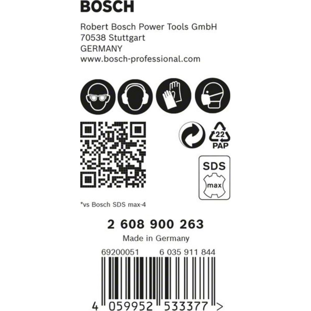 Bosch Accessories EXPERT SDS max-8X 2608900263 Foret pour marteau-perforateur 5 pièces 18.00 mm Longueur totale 340 mm 5