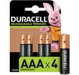 DURACELL Blister de 4 Piles Rechargeables StayCharged Micro AAA 900 mAh
