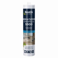 Mastic S300 Bain Cuisine Céramique BOSTIK Blanc - 30615830 0