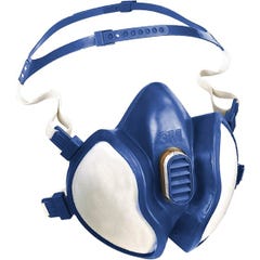 Demi-masque jetable à filtres intégrés série 4279+ ABEK1P3R vapeurs, gaz acides et ammoniac - 3M - 7100113103 3