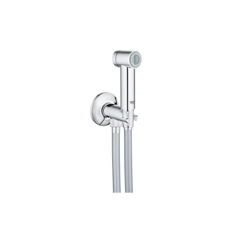 Grohe Sena Trigger Spray 35 - Ensemble avec robinet d’arrêt 1 jet et douchette de bidet, Chrome (G-26332000)