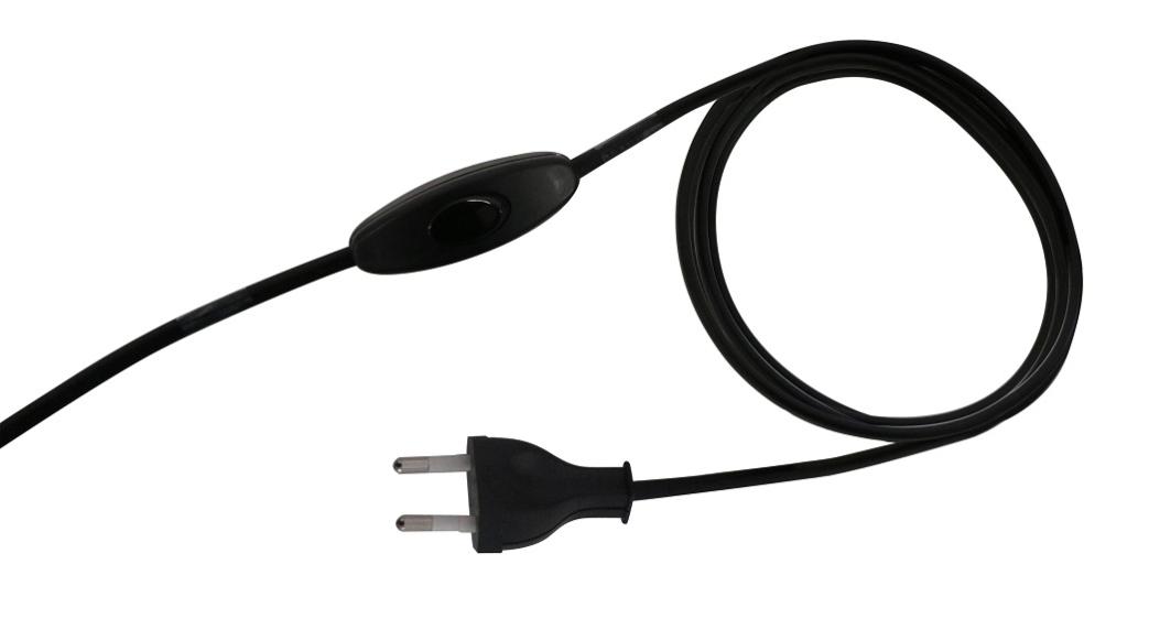Girard Sudron Cordon plastique avec fiche et interrupteur - Noir