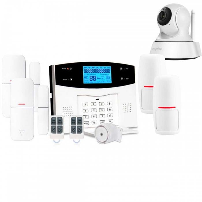 Kit Alarme maison connectée sans fil WIFI Box internet et GSM Belmon Smart Life et caméra WIFI - Lifebox - KIT10 0