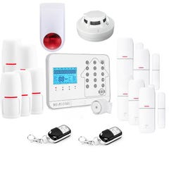 Kit alarme maison connectée sans fil wifi box internet et gsm futura blanche smart life- lifebox - kit7 0