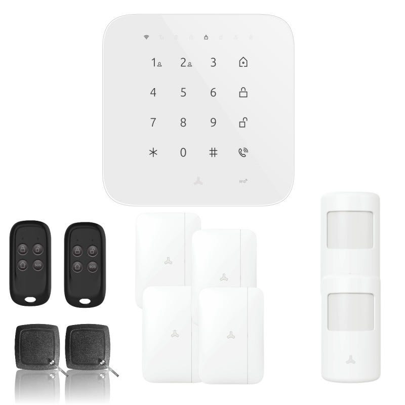 Alarme maison wifi et gsm 4g sans fil connectée casa- kit 5 0