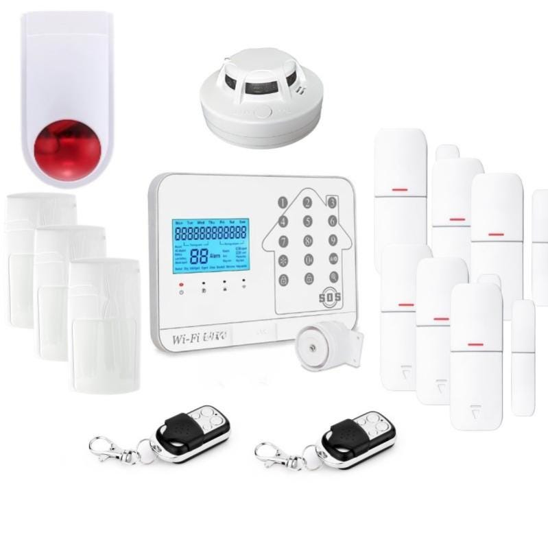 Kit alarme maison connectée sans fil wifi box internet et gsm futura blanche smart life- lifebox - kit animal 6 0