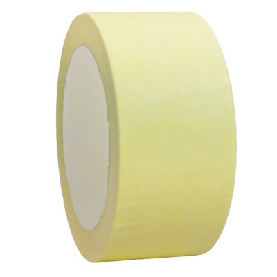 Ruban adhésif de masquage jaune jusqu'à 80° - rouleau adhésif 50 mm x 50 m pour la peinture - Carton de 18 rouleaux 2
