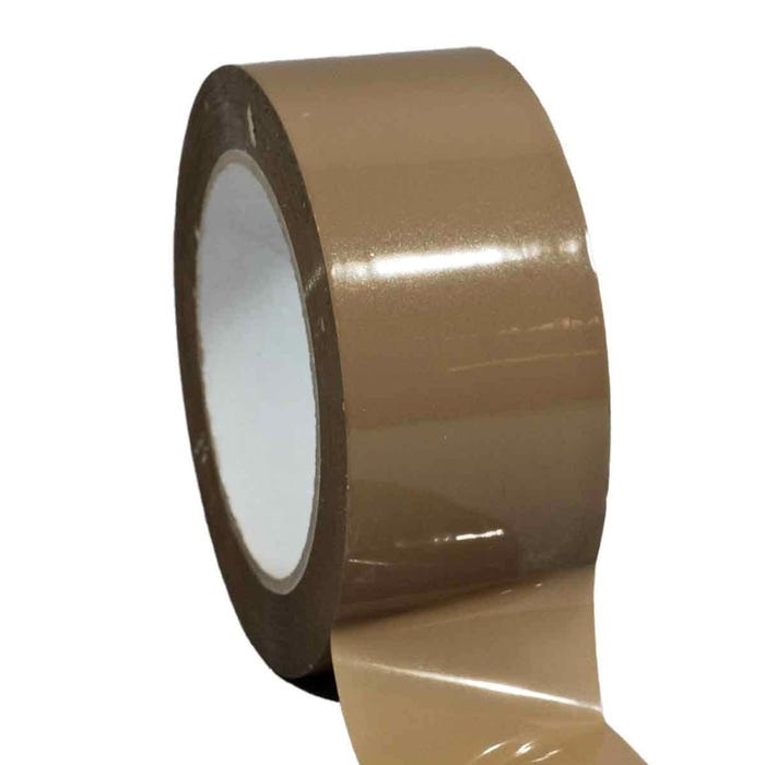 Ruban adhésif d'emballage polypropylène havane 28µ - rouleau adhésif marron 48 mm x 100 m 1