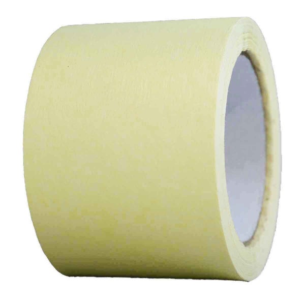 Ruban adhésif de masquage jaune jusqu'à 80° - rouleau adhésif 75 mm x 50 m pour la peinture - Carton de 24 rouleaux 1