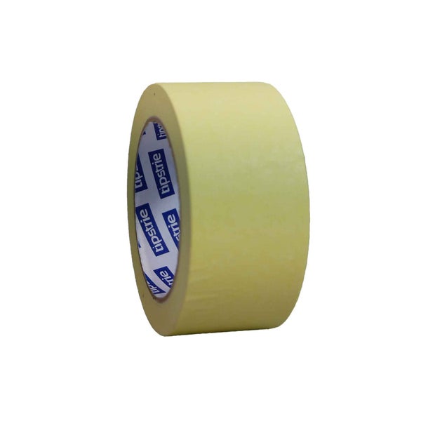 Ruban adhésif de masquage jaune jusqu'à 80° - rouleau adhésif 75 mm x 50 m pour la peinture - Carton de 24 rouleaux 2