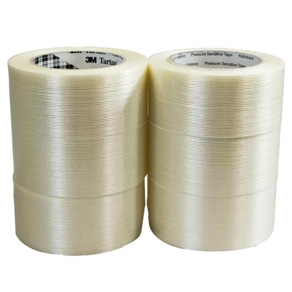Ruban adhésif armé fil à fil transparent 130µ - rouleau adhésif 50 mm x 50 m - Carton 6 rouleaux