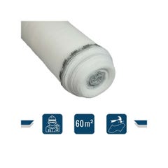 Filet d'échafaudage Blanc 3,07x20 m - Qualité PRO TECPLAST 50EC - Filet de protection d'échafaudage pour chantier - Pare-gravats 1