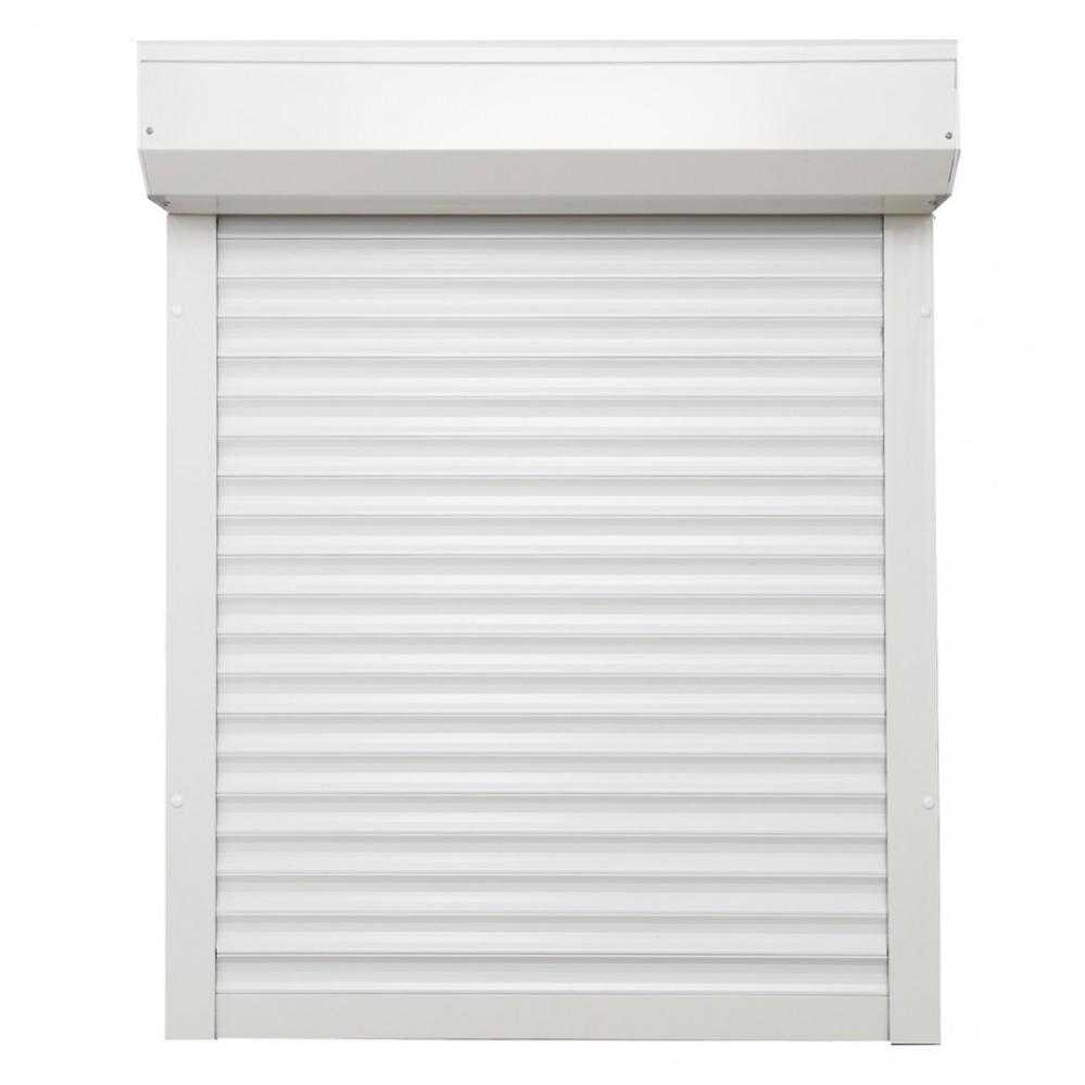 Volet roulant PVC recoupable avec motorisation filaire - Blanc - 220 x 120cm