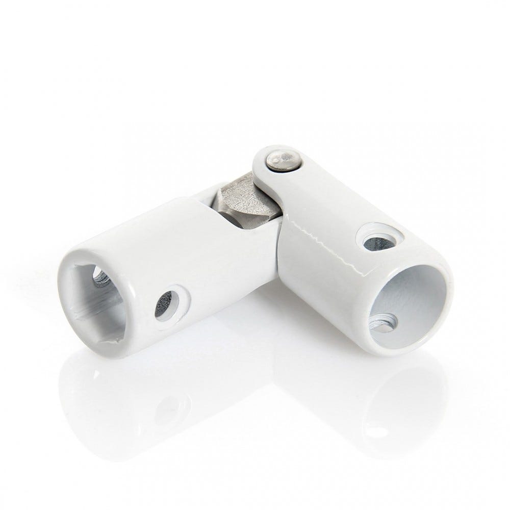 Cardan polyamide pour volet roulant - Blanc - Hexa 10mm / Rond 12mm - Blanc - Hexa 10mm / Rond 12mm 0