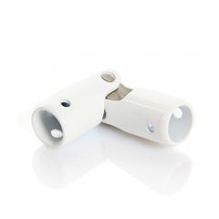 Cardan polyamide pour volet roulant - Blanc - Rond 12mm / Rond 12mm - Blanc - Rond 12mm / Rond 12mm